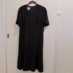 Little Black Dress with Slit Cap Sleeve